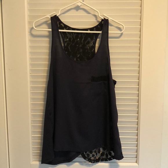 Patterson J. Kincaid Tops - Black and blue silk tank Patterson J. Kincaid Tops - Black and blue silk tank